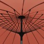 Sombrilla de jardín con palo de aluminio terracota 270 cm