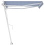 Automatischer Standmarkise in Blau und Weiß, 300x250 cm. von vidaXL, Markisen - Ref: Foro24-3069506, Preis: 400,84 €, Rabatt: %