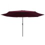 Sombrilla de jardín con palo de metal rojo burdeos 390 cm von , Sonnenschirme - Ref: Foro24-47382, Preis: 82,89 €, Rabatt: %