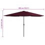 Sombrilla de jardín con palo de metal rojo burdeos 390 cm von , Sonnenschirme - Ref: Foro24-47382, Preis: 82,89 €, Rabatt: %
