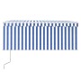 Automatic retractable awning with blue and white blind 3x2.5m by vidaXL, Awnings - Ref: Foro24-3069266, Price: 293,59 €, Disc...