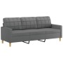 Juego de sofás con cojines 3 piezas tela gris oscuro de , Sofás - Ref: Foro24-3201259, Precio: 671,66 €, Descuento: %