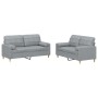 Juego de sofás con cojines 2 piezas tela gris claro von , Sofas - Ref: Foro24-3201290, Preis: 451,14 €, Rabatt: %