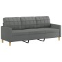 Juego de sofás con cojines 3 piezas tela gris oscuro by , Sofas - Ref: Foro24-3201315, Price: 597,84 €, Discount: %