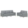Juego de sofás con cojines 2 piezas tela gris claro von , Sofas - Ref: Foro24-3201322, Preis: 524,63 €, Rabatt: %