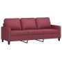 Juego de sofás con cojines 2 piezas tela rojo tinto by , Sofas - Ref: Foro24-3201466, Price: 440,55 €, Discount: %