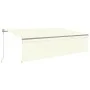 Toldo automático persiana LED sensor de viento crema 5x3 m by vidaXL, Awnings - Ref: Foro24-3069472, Price: 667,12 €, Discoun...