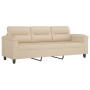 Juego de sofás con cojines 4 piezas tela microfibra crema by , Sofas - Ref: Foro24-3202300, Price: 857,04 €, Discount: %