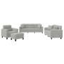 Juego de sofás con cojines 4 piezas tela microfibra gris claro by , Sofas - Ref: Foro24-3202309, Price: 902,99 €, Discount: %