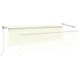 Toldo automático persiana LED sensor de viento crema 5x3 m by vidaXL, Awnings - Ref: Foro24-3069472, Price: 667,12 €, Discoun...
