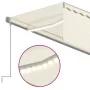 Toldo automático persiana LED sensor de viento crema 5x3 m by vidaXL, Awnings - Ref: Foro24-3069472, Price: 667,12 €, Discoun...