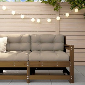 Sillón de jardín con cojines madera maciza de pino marrón miel von , Modulare Sofas für den Außenbereich - Ref: Foro24-825572...