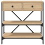 Mesa consola madera de ingeniería roble Sonoma 75x34,5x75 cm von , Seitentische - Ref: Foro24-833409, Preis: 101,24 €, Rabatt: %