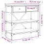 Mesa consola madera de ingeniería roble Sonoma 75x34,5x75 cm von , Seitentische - Ref: Foro24-833409, Preis: 101,24 €, Rabatt: %
