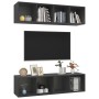 Muebles de salón de pared 2 uds madera ingeniería gris by , TV Furniture - Ref: Foro24-3079783, Price: 115,02 €, Discount: %