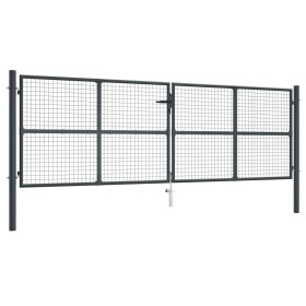 Puerta de malla de jardín acero galvanizado gris 400x175 cm by , garden gates - Ref: Foro24-145778, Price: 409,81 €, Discount: %