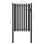 Puerta de valla para jardín de acero gris antracita 1x2 cm by , garden gates - Ref: Foro24-146330, Price: 215,13 €, Discount: %