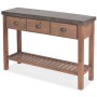 Mesa consola de madera de abeto maciza 122x35x80 cm by , Side tables - Ref: Foro24-245460, Price: 296,29 €, Discount: %