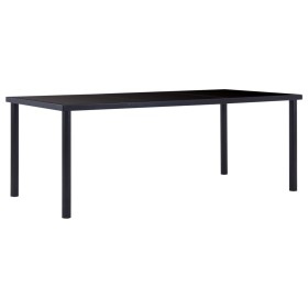 Mesa de comedor de vidrio templado negro 200x100x75 cm by , Kitchen and dining tables - Ref: Foro24-281856, Price: 222,91 €, ...