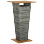 Mesa alta ratán sintético y madera de acacia gris 60x60x110 cm de , Mesas de jardín - Ref: Foro24-313464, Precio: 167,73 €
