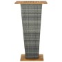 Mesa alta ratán sintético y madera de acacia gris 60x60x110 cm de , Mesas de jardín - Ref: Foro24-313464, Precio: 167,73 €