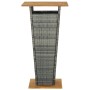 Mesa alta ratán sintético y madera de acacia gris 60x60x110 cm de , Mesas de jardín - Ref: Foro24-313464, Precio: 167,73 €