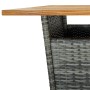 Mesa alta ratán sintético y madera de acacia gris 60x60x110 cm de , Mesas de jardín - Ref: Foro24-313464, Precio: 167,73 €