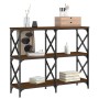 Mesa consola madera de ingeniería marrón roble 100x28x80,5 cm de , Mesas auxiliares - Ref: Foro24-835423, Precio: 62,15 €