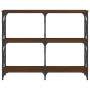 Mesa consola madera de ingeniería marrón roble 100x28x80,5 cm de , Mesas auxiliares - Ref: Foro24-835423, Precio: 62,15 €