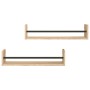 Estantes de pared con barras 2 uds roble Sonoma 60x16x14 cm von , Regale und Regale - Ref: Foro24-835435, Preis: 24,94 €, Rab...