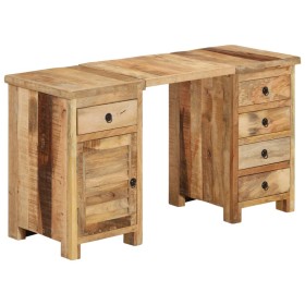 Escritorio con pedestal madera maciza de mango 140x50x77 cm by , Desks - Ref: Foro24-338209, Price: 486,47 €, Discount: %
