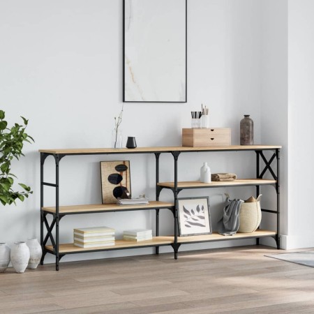 Mesa consola madera de ingeniería roble Sonoma 180x29x76,5 cm by , Side tables - Ref: Foro24-835475, Price: 82,76 €, Discount: %