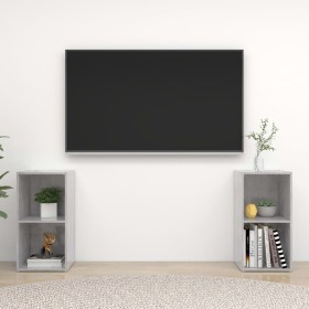 Muebles de salón de pared 2 pzs madera ingeniería gris hormigón by , TV Furniture - Ref: Foro24-3079902, Price: 75,66 €, Disc...
