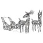 Reno y trineo de Navidad 160 LED ratán blanco cálido by , Christmas lights - Ref: Foro24-372167, Price: 88,98 €, Discount: %