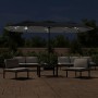 Sombrilla doble de jardín con luces LED negro 449x245 cm von , Sonnenschirme - Ref: Foro24-362959, Preis: 216,80 €, Rabatt: %