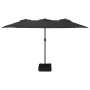Sombrilla doble de jardín con luces LED negro 449x245 cm von , Sonnenschirme - Ref: Foro24-362959, Preis: 216,80 €, Rabatt: %
