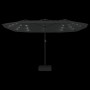 Sombrilla doble de jardín con luces LED negro 449x245 cm von , Sonnenschirme - Ref: Foro24-362959, Preis: 216,80 €, Rabatt: %