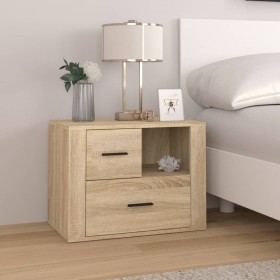Mesita de noche madera contrachapada roble sonoma 60x36x45 cm by , Nightstands - Ref: Foro24-816739, Price: 80,03 €, Discount: %