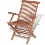Set comedor de jardín 11 pzas con sillas plegables teca maciza de , Conjuntos de jardín - Ref: Foro24-43043, Precio: 898,13 €