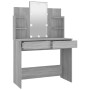 Tocador con LED gris sonoma 96x40x142 cm de , Tocadores para dormitorios - Ref: Foro24-820488, Precio: 159,30 €, Descuento: %