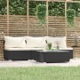 Juego de jardín con cojines 4 piezas ratán sintético negro by , Garden sets - Ref: Foro24-317496, Price: 401,42 €, Discount: %