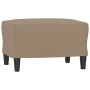 Reposapiés de cuero sintético color capuchino 60x50x41 cm by , Ottomans - Ref: Foro24-349292, Price: 56,46 €, Discount: %