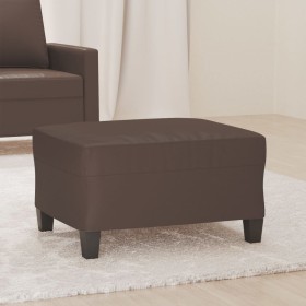 Reposapiés de cuero sintético marrón 70x55x41 cm by , Ottomans - Ref: Foro24-349357, Price: 58,87 €, Discount: %