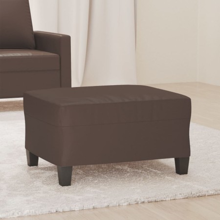 Reposapiés de cuero sintético marrón 70x55x41 cm by , Ottomans - Ref: Foro24-349357, Price: 62,18 €, Discount: %
