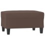 Reposapiés de cuero sintético marrón 70x55x41 cm by , Ottomans - Ref: Foro24-349357, Price: 62,18 €, Discount: %