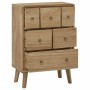 Cómoda de madera maciza de teca 56x30x80 cm by , Drawers - Ref: Foro24-340737, Price: 208,36 €, Discount: %