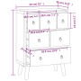 Cómoda de madera maciza de teca 56x30x80 cm by , Drawers - Ref: Foro24-340737, Price: 208,36 €, Discount: %