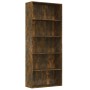Estantería 5 baldas contrachapada roble ahumado 80x30x189 cm by , Bookcases and shelves - Ref: Foro24-815402, Price: 139,07 €...