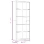 Estantería 5 baldas contrachapada roble ahumado 80x30x189 cm by , Bookcases and shelves - Ref: Foro24-815402, Price: 139,07 €...