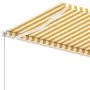 Gelb-weiße Markise mit manuell ausziehbarem Fuß, 450 x 300 cm von vidaXL, Markisen - Ref: Foro24-3069558, Preis: 481,63 €, Ra...